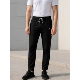 LEE BONEE Men Black Pure Cotton Slim Fit Casual Track Pants-picture-23