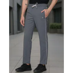 LEE BONEE Men Grey Dri Fit Solid With Side Stripes Track Pant-picture-32