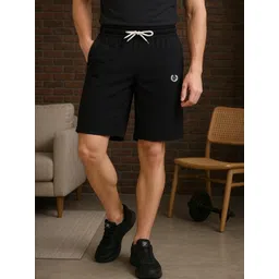 LEE BONEE Men Solid Black DriFit Shorts-picture-19