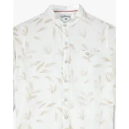 lee cooper Boys Leaf Print Slim Fit Shirt image 3