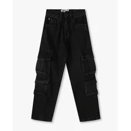 lee cooper Boys Mid-Rise Straight Fit Cargo Jeans-picture-20