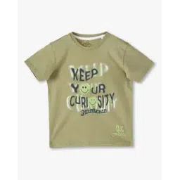 lee cooper Boys Typographic Print Print Crew-Neck T-Shirt-picture-51