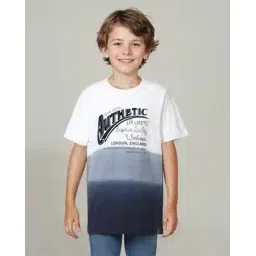 lee cooper Boys Typographic Print Relaxed Fit Crew-Neck T-Shirt-picture-16