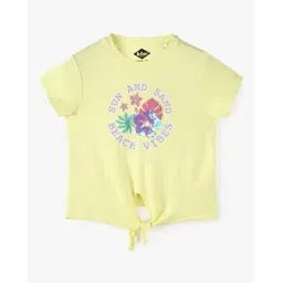 lee cooper Girls Graphic Print Regular Fit Crew-Neck T-Shirt-picture-10