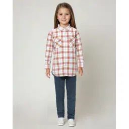 lee cooper Girls Plaid Checked Regular Fit Shirt-picture-11