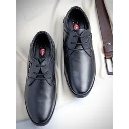 Lee Cooper Men Black Leather Comfortable and Lighweight Formal Shoes-picture-30