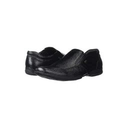 Lee Cooper Men Black Solid Leather Formal Shoes-image-28