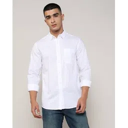 lee cooper Men Regular Fit Cotton Shirt with Patch Pocket-picture-15