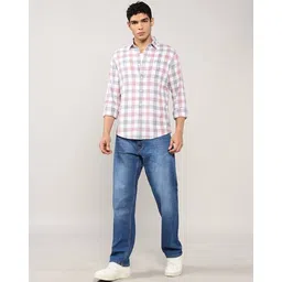 lee cooper Men Checked Regular Fit Shirt with Patch Pocket image 5