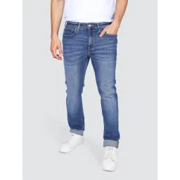 Lee Blue Cotton Slim Fit Solid Jeans-picture-13