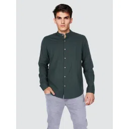 Lee Dark Green Regular Fit Solid Shirt-picture-45