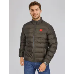 Lee Green Regular Fit Solid Puffer Jackets-picture-43