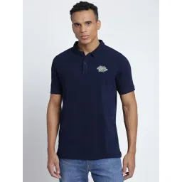 Lee Indigo Cotton Slim Fit Polo T-Shirt-picture-34