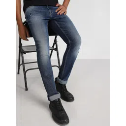 Lee Men Bruce Skinny Fit Mildly Distressed Light Fade Stretchable Jeans-picture-30