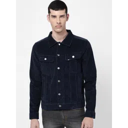 Lee Men Navy Blue Washed Denim Jacket-picture-13