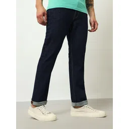 lee Men Regular Mid Rise Dark Blue Jeans-picture-17