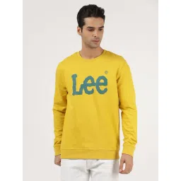 Lee Mustard Cotton Slim Fit Printed Sweatshirt-picture-15