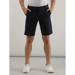 Lee Navy Cotton Slim Fit Shorts image 1