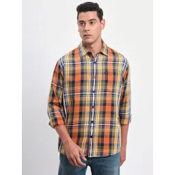 Lee Orange Relaxed Fit Check Cotton Shirt-picture-46