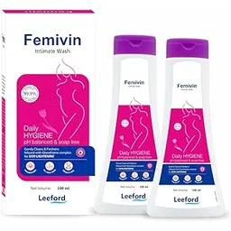 Leeford Femivin Intimate Wash for Women Combo Pack of 2 - Daily Hygiene|Maintain pH Balanced & Soap Free|Enriched with Tea Tree Oil|Daily use|Clean and Fresh all Day - 100ml Each-picture-15