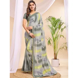 Leelavati Abstract Printed Designer Saree With Blouse Piece-picture-39
