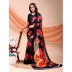 Leelavati Floral Printed Pure Chiffon Saree-picture-35