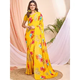 Leelavati Floral Printed Pure Chiffon Saree-picture-24
