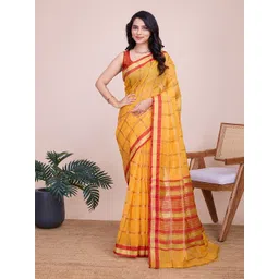 LeeliPeeri Designer Checked Zari Saree-picture-24