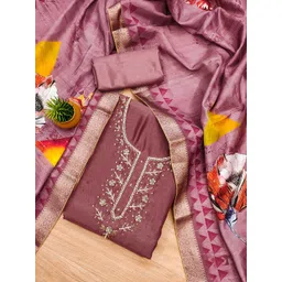 LeeliPeeri Designer Embellished Unstitched Dress Material-picture-10