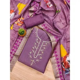 LeeliPeeri Designer Embellished Unstitched Dress Material-picture-12