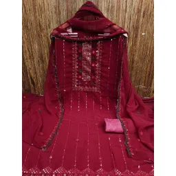 LeeliPeeri Designer Embroidered Unstitched Dress Material-picture-26