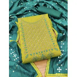 LeeliPeeri Designer Embroidered Unstitched Dress Material-picture-30