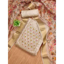 LeeliPeeri Designer Embroidered Unstitched Dress Material-picture-10