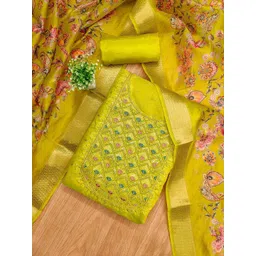 LeeliPeeri Designer Embroidered Unstitched Dress Material-picture-26