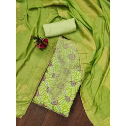 LeeliPeeri Designer Floral Embellished Organza Unstitched Dress Material-picture-30