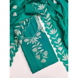 LeeliPeeri Designer Floral Embroidered Sequinned Unstitched Dress Material-picture-35