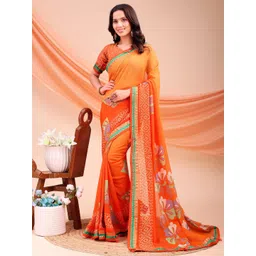 LeeliPeeri Designer Floral Poly Georgette Saree-picture-26