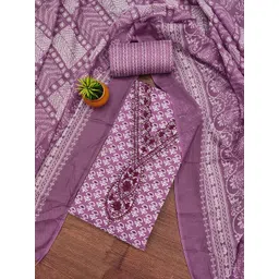 LeeliPeeri Designer Floral Printed Sequinned Unstitched Dress Material-picture-34