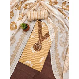 LeeliPeeri Designer Floral Printed Sequinned Unstitched Dress Material-picture-35