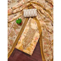 LeeliPeeri Designer Floral Printed Sequinned Unstitched Dress Material-picture-30