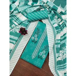 LeeliPeeri Designer Floral Printed Sequinned Unstitched Dress Material-picture-36