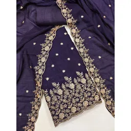 LeeliPeeri Designer Floral Printed Silk Unstitched Dress Material-picture-39