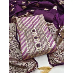 LeeliPeeri Designer Floral Printed Silk Unstitched Dress Material-picture-25