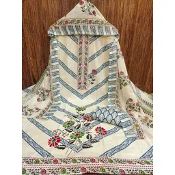 LeeliPeeri Designer Floral Printed Unstitched Dress Material image 3