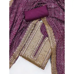 LeeliPeeri Designer Printed Unstitched Dress Material-picture-13