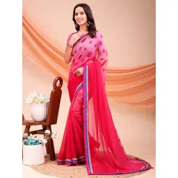 LeeliPeeri Designer Women Geometric Printed Poly Georgette Saree-picture-40