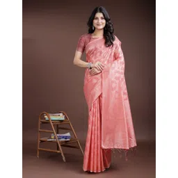 LeeliPeeri Designer Woven Design Zari Linen Blend Saree-picture-39
