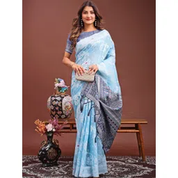 LeeliPeeri Designer Woven Design Zari Linen Blend Saree-picture-22