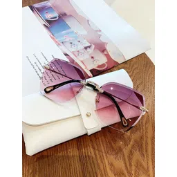 Leeway Unisex Square Sunglasses with UV Protected Lens LW-1485-DARKPINK-picture-21