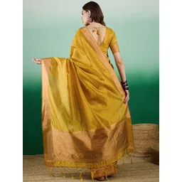 Leeza Store Woven Design Zari Organza Banarasi Saree image 3